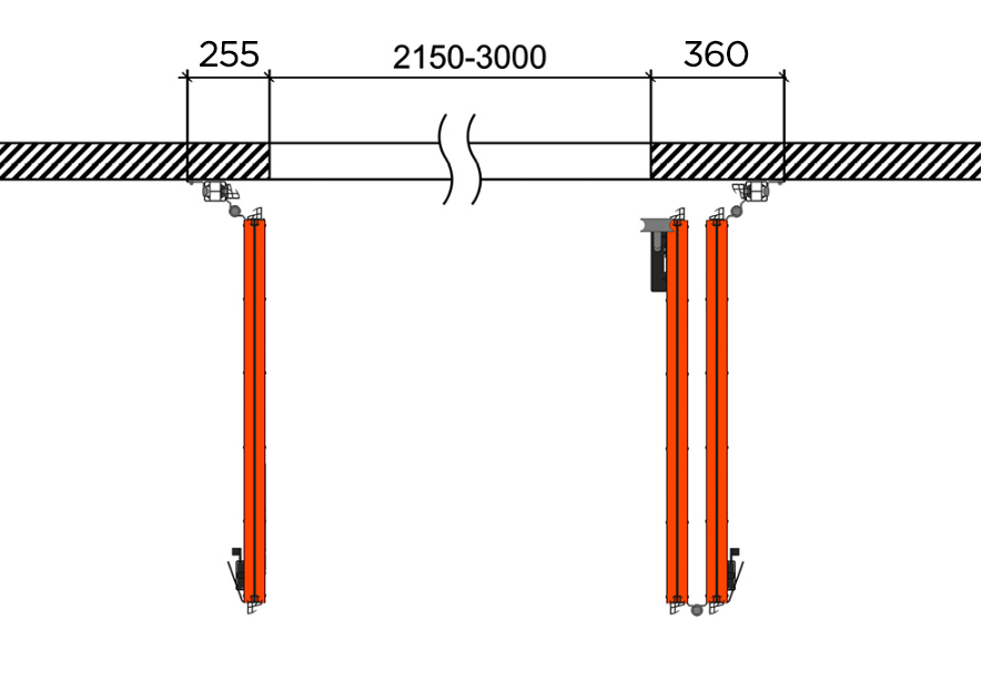 Схема открывания 1 + 2.